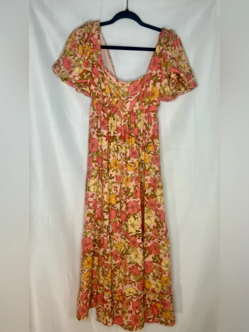 Show Me Your MuMu Linds Retro Midi Dress In Pretty Poppy Size Small